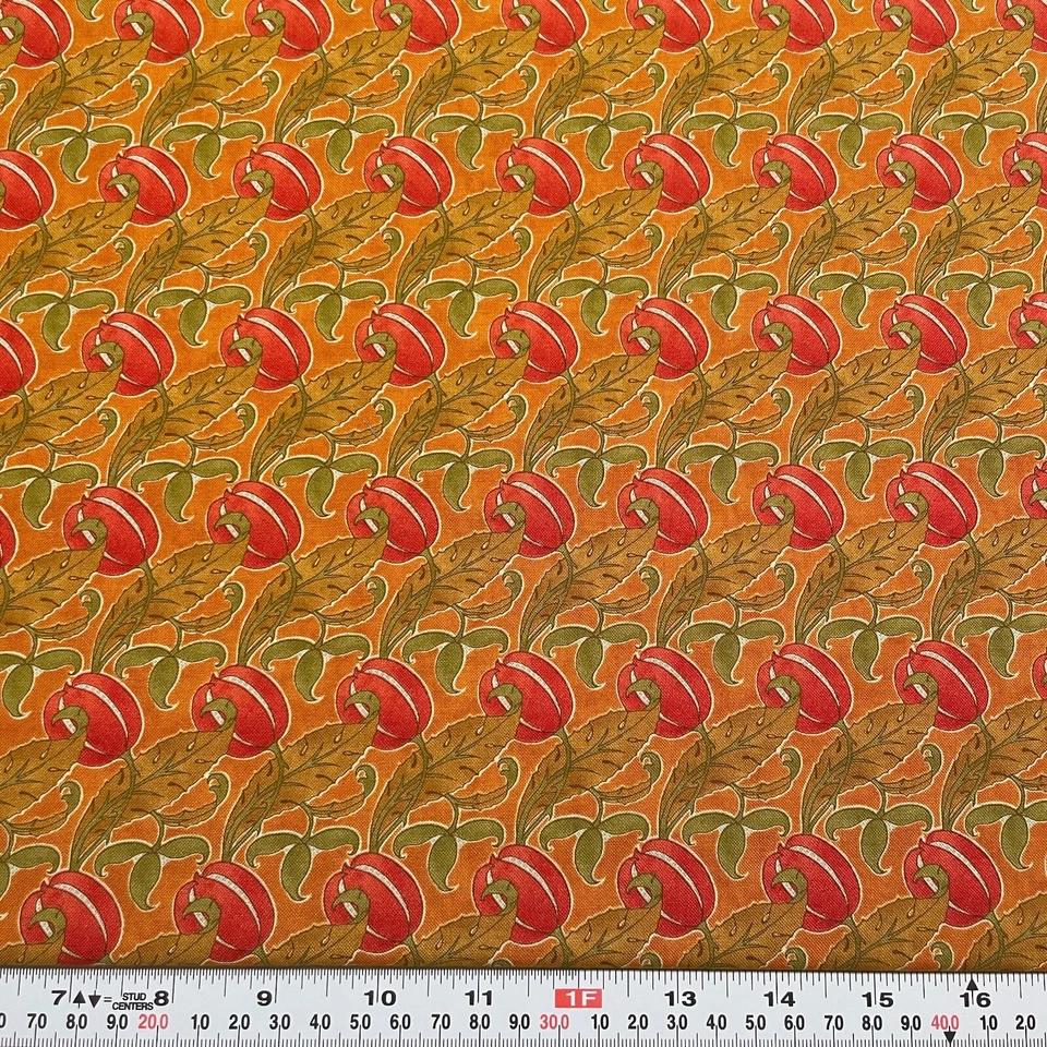 Tela de algodón naranja Voysey 2018 The Gordon 1897 Moda Fabrics por media yarda Foto 1 de 2
