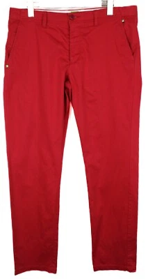 Hugo Boss Green Label Slim Fit Lakan 2-W Pantalones Hombre US 34R Elástico Chino - Imagen 1 de 4