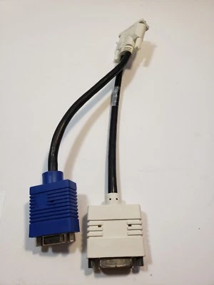 Dell X2026 DVI-I (Male) to DVI-D / VGA (Female) Y-Splitter Monitor Cable Adapter - Image 1 of 4