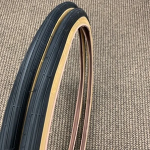 BICYCLE TIRES FOR SCHWINN VARSITY 26 X 1-3/8 1-1/4 S-6 GUM WALL FIT MANY SCHWINN - Picture 1 of 5