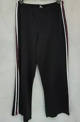 Bobbie Brooks Womens Pants Size 1X 16/18 Black White Pink Side Striped - Image 1 of 4