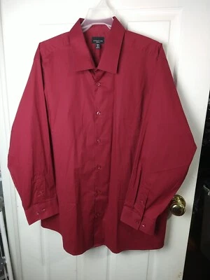 Structure Men's XXL Shirt Red Modern Fit Collared Button Long Sleeve - Image 1 of 4
