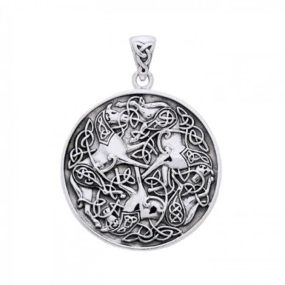  Celtic Triple Horse Pendant .925 Sterling Silver by Peter Stone Fine Jewelry - Image 1 of 2