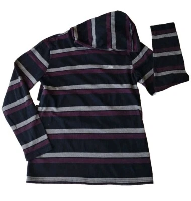 Vans Off the Wall Sudadera Hombre S Negro Rojo Rayas Pullover Logo Con Capucha Foto 1 de 4