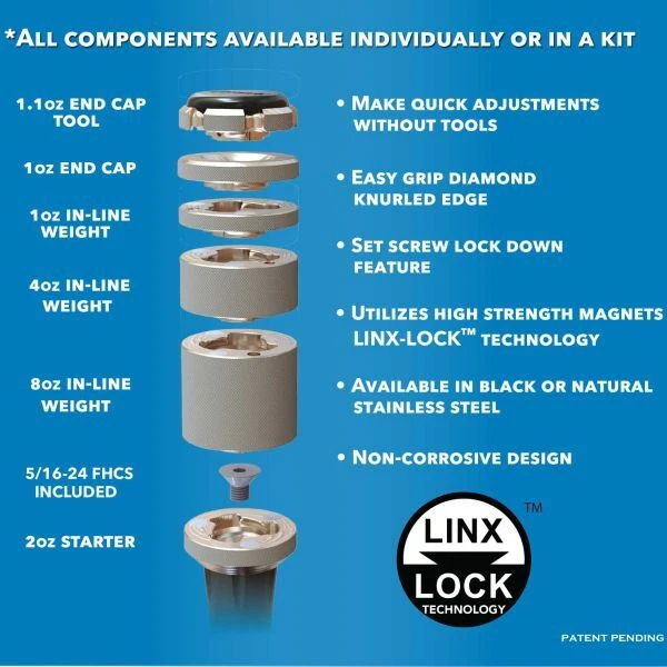 Hamskea Archery Solutions Quick Change Individual Stabilizer Weight System-Black