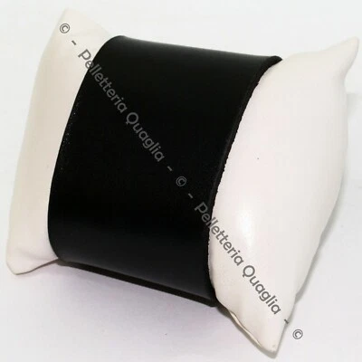 Bracciale Uomo in Vera Pelle Braccialetto da Donna in Cuoio Polsiera Polsino 5cm - Imagen 1 de 4