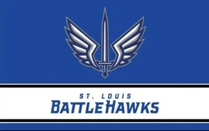 ST LOUIS BATTLEHAWKS-Deluxe 3’x5’ Outdoor Flag-UFL-Tailgate-EXCLUSIVE! - Picture 1 of 2