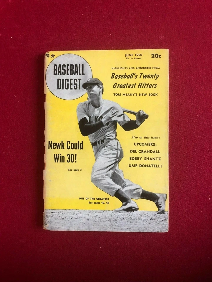 1950, Joe DiMaggio, "BASEBALL DIGEST" (No Label) Scarce / Vintage (Yankees) - Image 1 of 1
