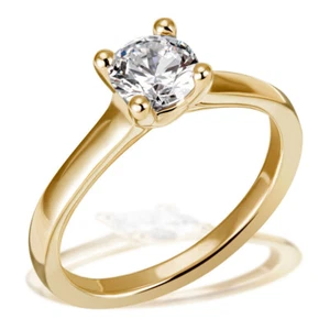 Goldmaid Ring Solitär 4er Stotzen 585 Weiß oder Gelbgold Brillant 1,00 ct. P1/H - Bild 1 von 8