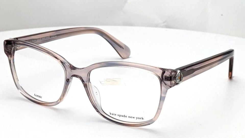 Óculos femininos Kate Spade Reilly/G 3XJ retangular azul blush chifre cristal 51mm - Imagem 1 de 4