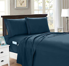 4-Piece Full- Smart Sheet Set! Luxury Soft 1500 Premier Hotel Quality Wrinkle an