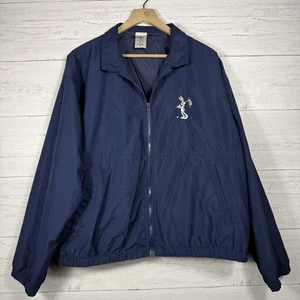 Vintage Warner Bros WB Herren Größe Medium Bugs Bunny Golf Bomberjacke 2001 marineblau - Bild 1 von 6