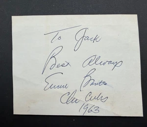 Ernie Banks Signed Cut Chicago Cubs HOF - Picture 1 of 2