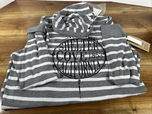 MV Sport Damen Langarm grau/weiß Hoodie Large Shelter Cove Cali Neu mit Etikett - Bild 1 von 6