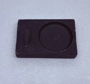 Vintage 1970s Chinese Calligraphy Duan Stone Inkstone Pen Holder Fish Art 3” 35 - Picture 1 of 7