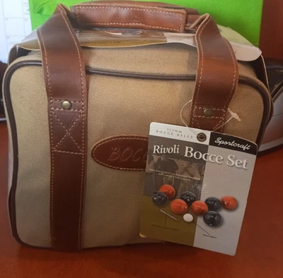 New Vintage Rivoli  Sports craft Bocce Boccie  Ball Set with Bag 113 mm - Image 1 of 4