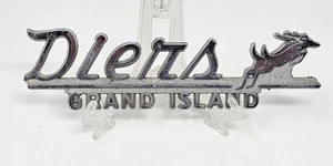 Diers Ford Freemont Nebraska Metal Dealership Dealer Emblem Badge Logo Promo VTG - Picture 1 of 7