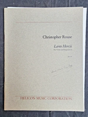Christopher Rouse Lares Hercii for Violin and Harpsichord - Full Score and Parts - Image 1 of 4