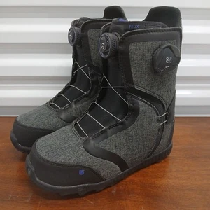 Burton Felix Double BOA Womens Snowboard Boots Sz 7.5-8 Black Gray PLS READ! - Picture 1 of 10