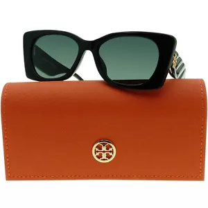 Tory Burch Cat-Eye TY7189U 1709/87 TY 7189U Black and Gold Sunglasses Women's - Picture 1 of 7