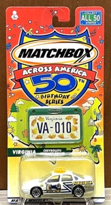 2001 vintage Matchbox Across America 50th Bday BLUE RIDGE, Virginia Police - Picture 1 of 2
