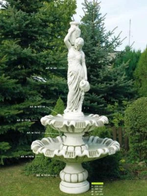 Kaskadenbrunnen Etagenbrunnen Springbrunnen Gartenbrunnen Teichfigur Krugfrau - Bild 1 von 2