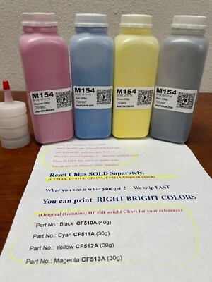 (200g x 4) Toner Refill for HP Color Pro M154, M180, M181 (CF510A ~ CF512A) - Image 1 of 4