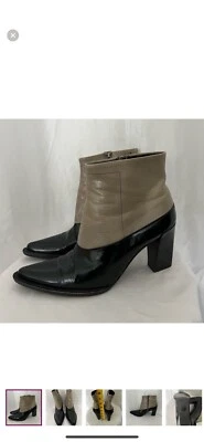 Botines Prada de charol bicolor con cremallera Foto 1 de 4