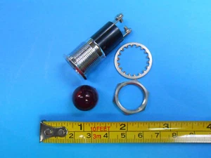 95-1310-0931-301 DIALIGHT RED LIGHT INDICATOR; BULB T-3 1/4; 2 SCREW IN LUGS NOS - Picture 1 of 3