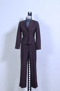 Traje Mujer Vintage calvin klein Marrón Talla 42 Completo Chaqueta Pantalones - Imagen 1 de 12