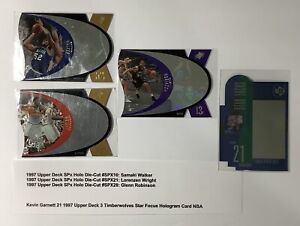 1997 Upper Deck SPx Holo Di-Cut NBA Lot Of 3 With 1 ‘97 Upper Deck Hologram Card
