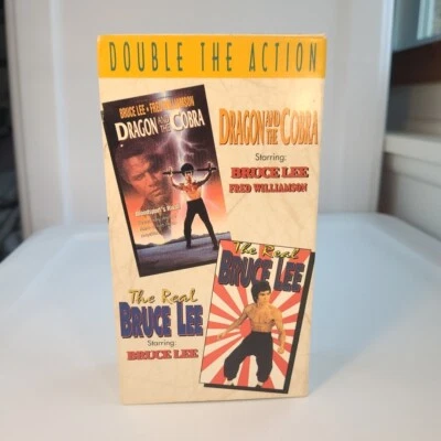 vintage Bruce Lee VHS video 2 tape set Dragon & the Cobra Real Bruce Lee - Image 1 of 3