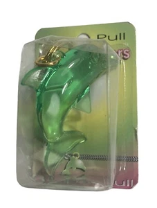 "Dije de colección marsopa verde neón marsopa con cremallera 1999 nuevo 2,5" - Imagen 1 de 6