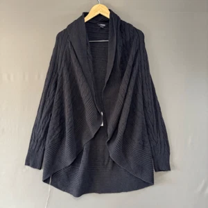Chaps Ralph Lauren Women’s Black Knit Open Cardigan Sweater Size XL - Picture 1 of 7