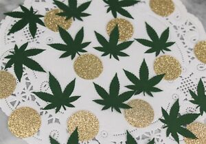 Cannabis Confetti - Pot Weed CBD Party - Marijuana Party Decorations 