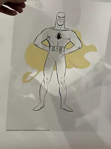 Rare SPACE GHOST Yellow Cape Model Sheet Animation Cel Lithograph 10.5” X 14.5” - Picture 1 of 8