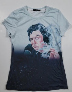 Elon Musk Damen Medium Tshirt Kurzarm Tesla Smoking        - Bild 1 von 5