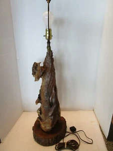 Midcentury Cypress Root Knee table Lamp live edge base 32” H. Abstract Art - Picture 1 of 12