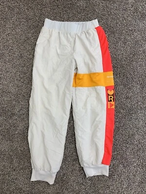 Calça de atletismo Reebok x Gigi Hadid tamanho G náilon neon corta-vento logotipo jogger retrô - Imagem 1 de 4