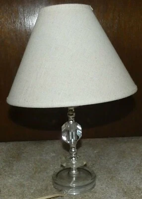 Lámpara tocador vintage de cristal tallado geométrica mesita de noche Art Deco mesa dormitorio Foto 1 de 4