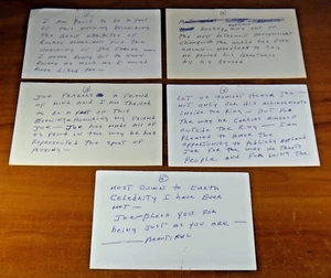 Discurso escrito a mano de Floyd Patterson Boxeo Salón de la fama en honor a Rocky Marciano J Frazier - Imagen 1 de 4