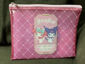 Sanrio My Melody Kuromi Pink Zipper Pouch Cosmetic Bag Makeup Case Kawaii - Picture 1 of 2
