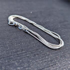 925 Sterling Silver 1mm Snake Chain Necklace Rope Pendant 16 18 20 22 24" UK