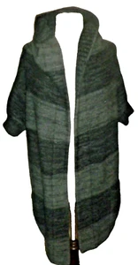 Vince Alpaca Wool Cashmere Raglan 3/4 Sleeve Cardigan Sweater Hooded S - Picture 1 of 10