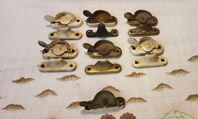 Antique Window Sash latch Brass Locks Complete set of 6+ NATIONAL MFG lot3 - Image 1 of 4