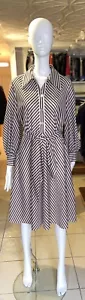 Vintage Berkertex Striped Long Sleeve Dress Shrug Size 18 - Picture 1 of 8