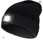 Beanie Hat With Light Rechargeable Headlamp Men/Woman Black New Unisex