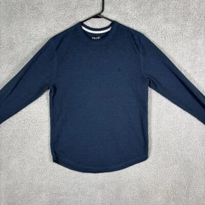 Volcom Thermal Long Sleeve Shirt Mens Waffle Knit Casual Top Blue Size M - Picture 1 of 8