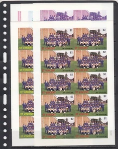 Everton Soccer Football  1987 St Vincent MNH 1 v X 10 Color Proof 5 Sheets - Picture 1 of 1