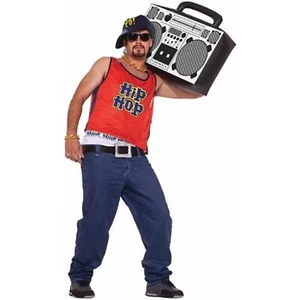 Novedades del foro - Disfraz para hombre hip hop hogar niño años 80, estándar - hasta 42 pecho - Imagen 1 de 2
